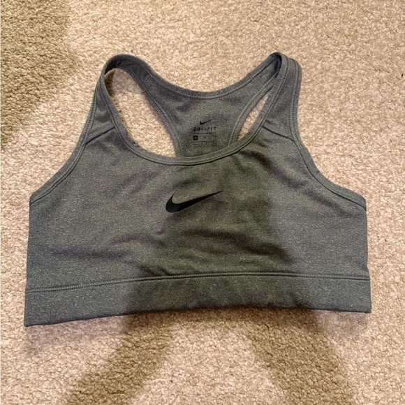 Nike Gray Sports Bra Moisture-Wicking Racerback - Picture 1 of 2